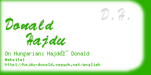 donald hajdu business card